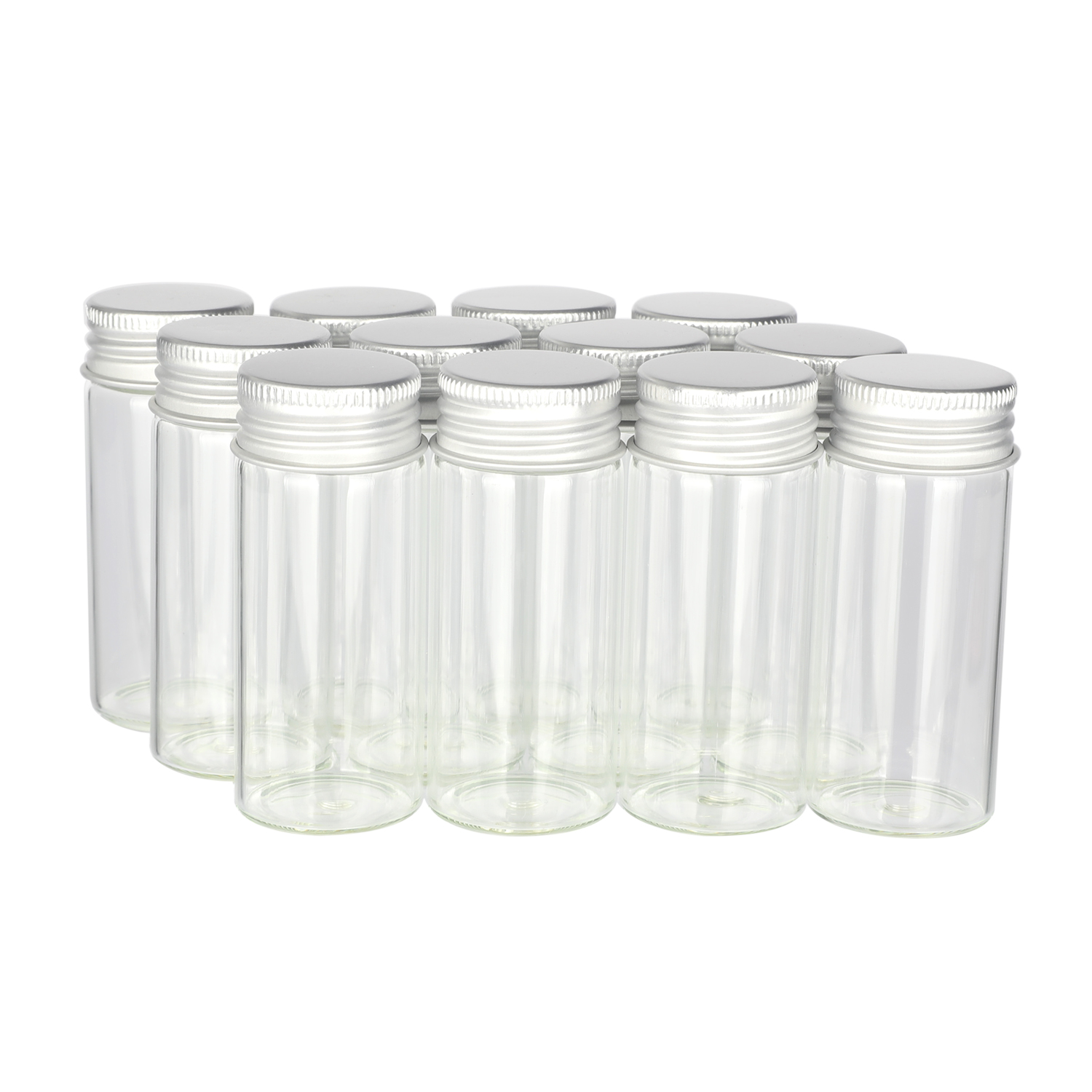 Magic Season Decorative Glass Bottles (12 Pcs w/Aluminum Cap 1 oz/1.2 ...