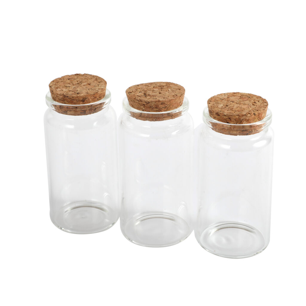 Magic Season Decorative Glass Bottles with Cork Stoppers (9 fl oz. Potion  Bottles / 2 Pcs)