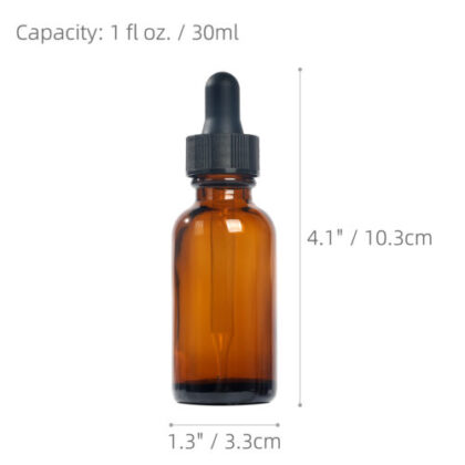 Magic Season Boston Round Glass Bottles (Amber/ 30 ml with Droppers/ 2 Pcs)